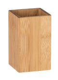 WENKO Padua Toothbrush Holder – Natural Bamboo Bathroom Organizer