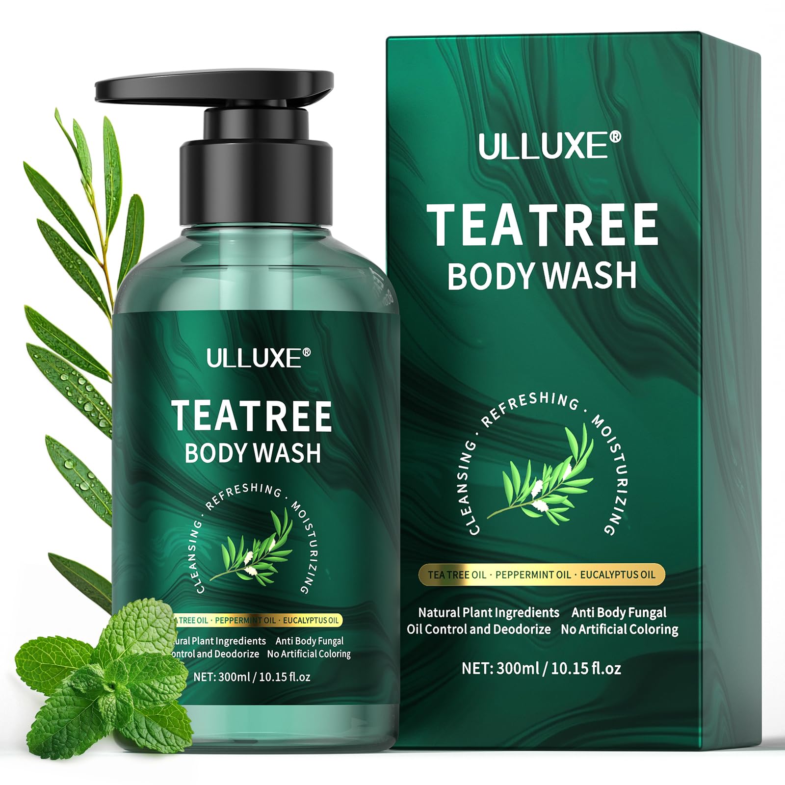 ULLUXE Tea Tree Body Wash – Antifungal Shower Gel for Acne & Body Odor