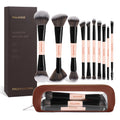 MAANGE 10-Piece Makeup Brush Set | Vegan Synthetic Brushes with Case