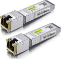 10Gtek 10GBase-T SFP+ to RJ45 Transceiver | 80m CAT.6a Module (2-Pack)