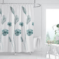 FSZhenZuan Palm Leaf Shower Curtain | 200x200cm Weighted Polyester Fabric