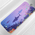 Jolof Store Kids Non-Slip Bathtub Mat | Extra Long Shark & Ocean PVC Mat