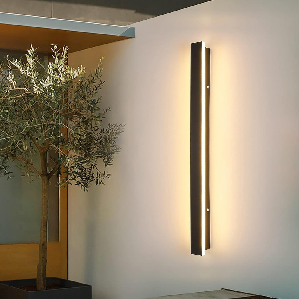 Mikeru 80cm LED Outdoor Wall Light – IP65 Rainproof 3-Color Modern Sconce