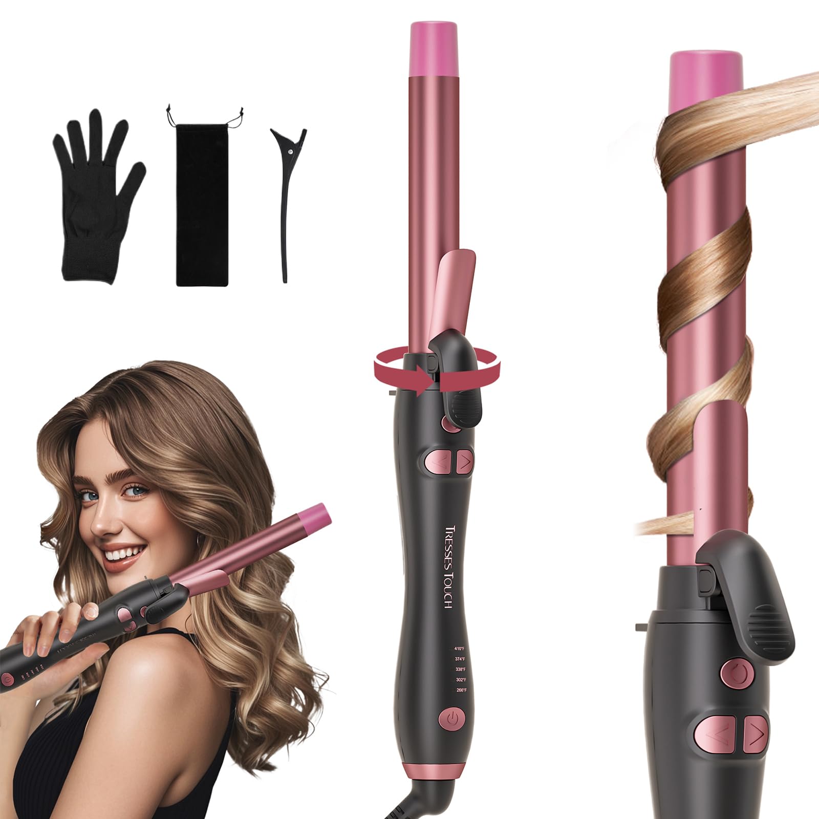 Automatic Rotating Hair Curler – 1 Inch Ceramic Curling Wand