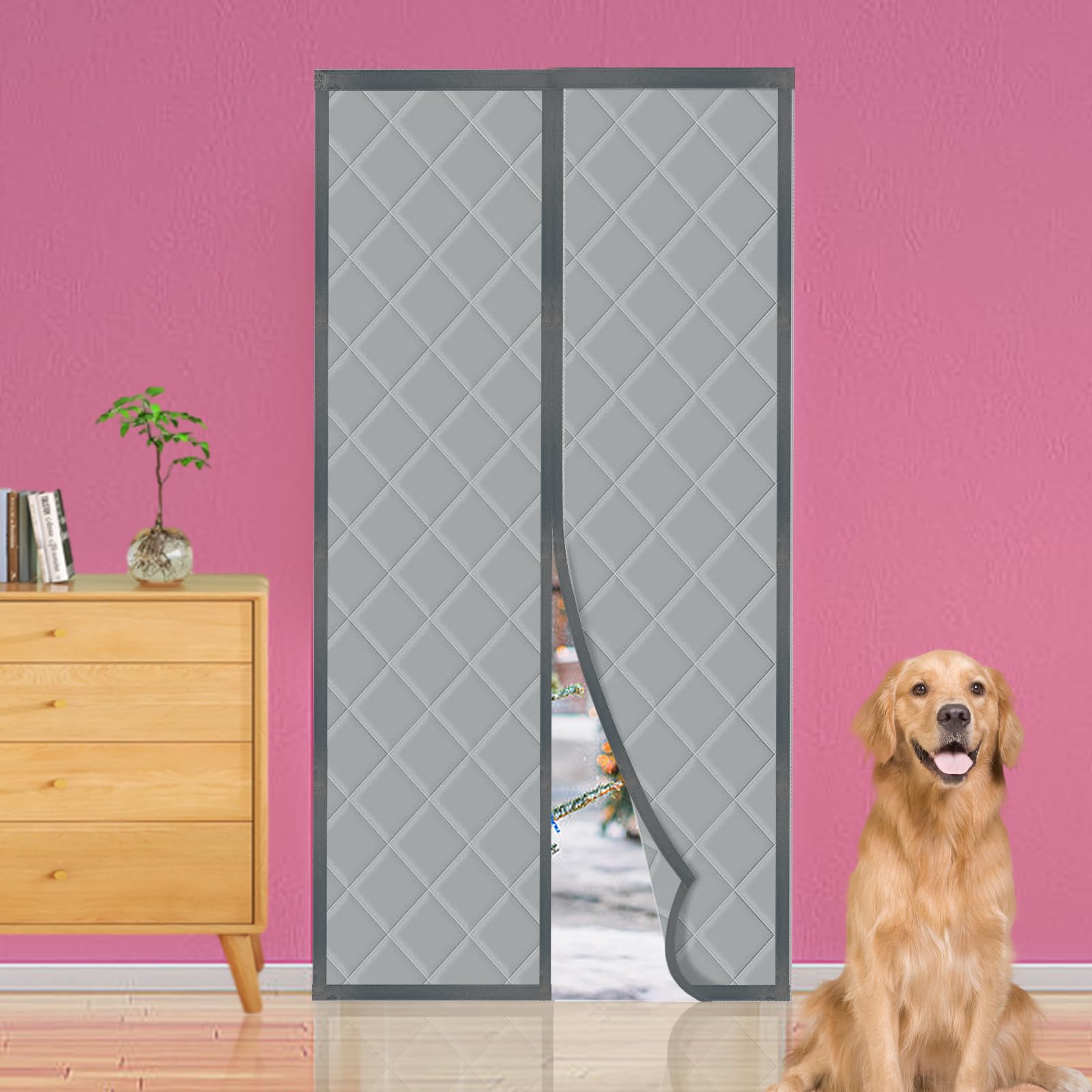 YRH Thermal Insulated Door Curtain – Magnetic Soundproof Oxford Cloth