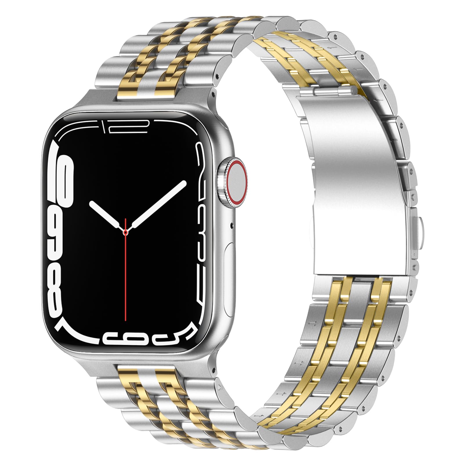Anlinser Stainless Steel Metal Strap for Apple Watch - Adjustable Band