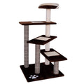 Dibea Cat Tree Activity Centre - 100cm Sisal Scratching Post, Brown/Beige
