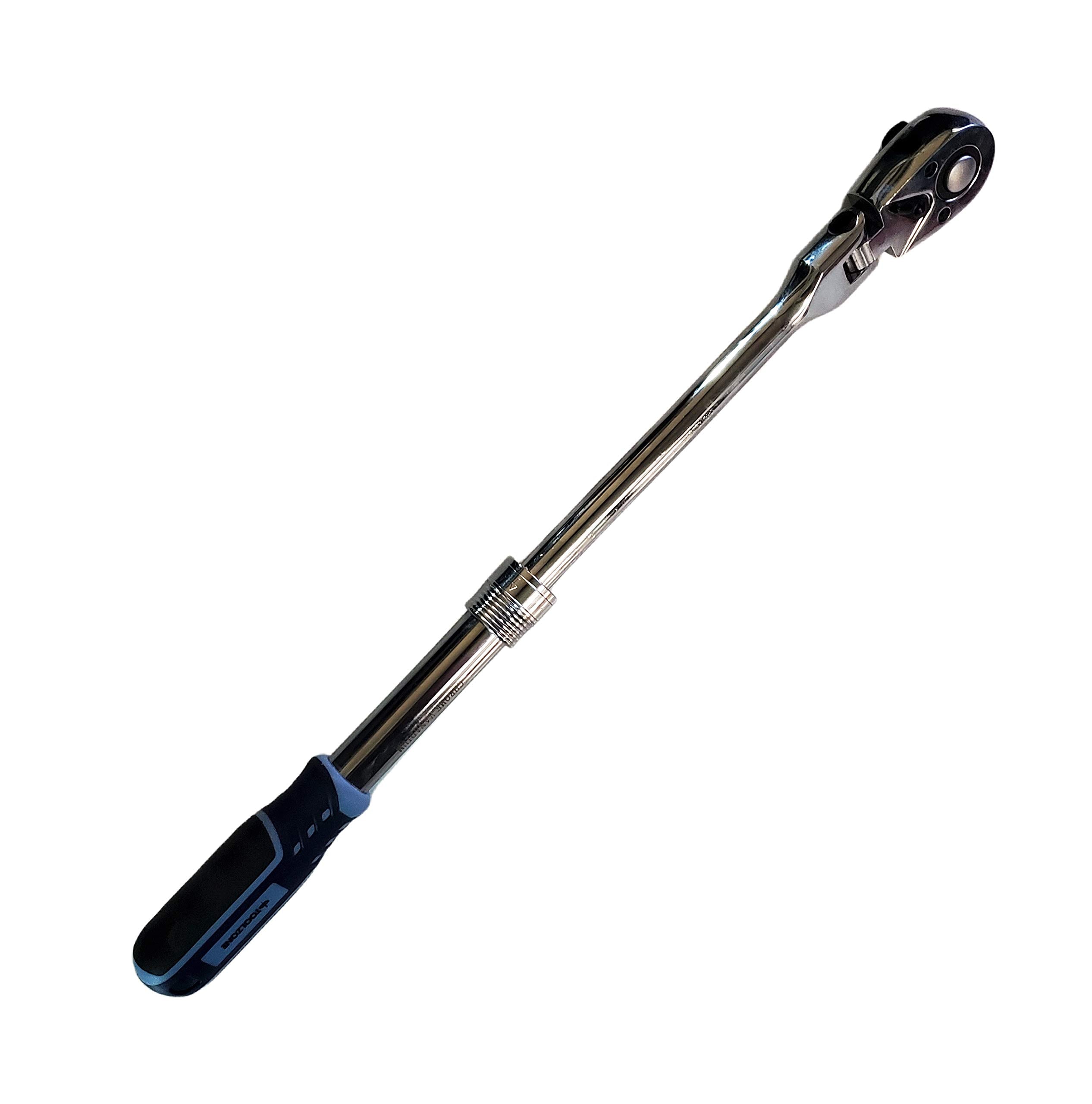 Toolzone 3/8" Drive Extending Flexi Head Ratchet with Softgrip Handle