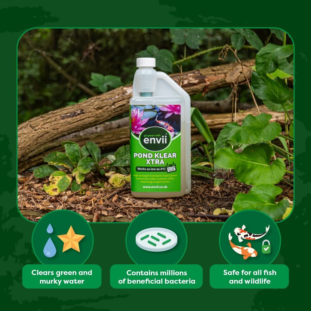 Envii Pond Klear Xtra – Natural Green Water Treatment for 100,000L