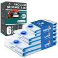 CaptainFive Vacuum Storage Bags 6-Pack 2 Jumbo + 2 Large + 2 Medium, Space Saver Sealer Vacuum Bags for Clothes, Pillows, Duvets, Bedding