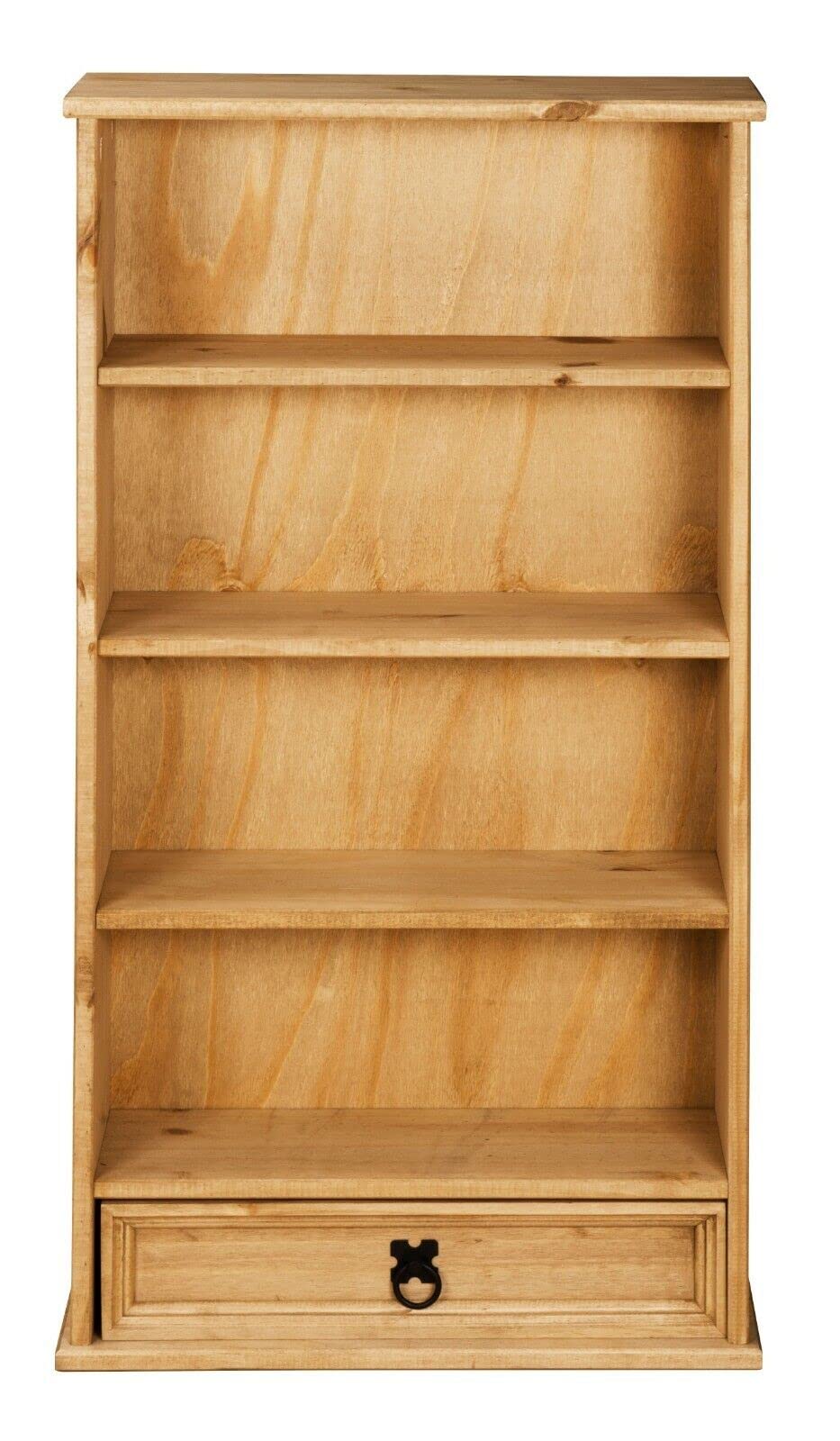 Corona Mexican Solid Pine DVD Rack | 1 Drawer Rustic Storage Bookcase