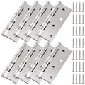 MEIDIV 4 Inch Heavy Duty Door Hinges | 8 Pack Stainless Steel Butt Hinge
