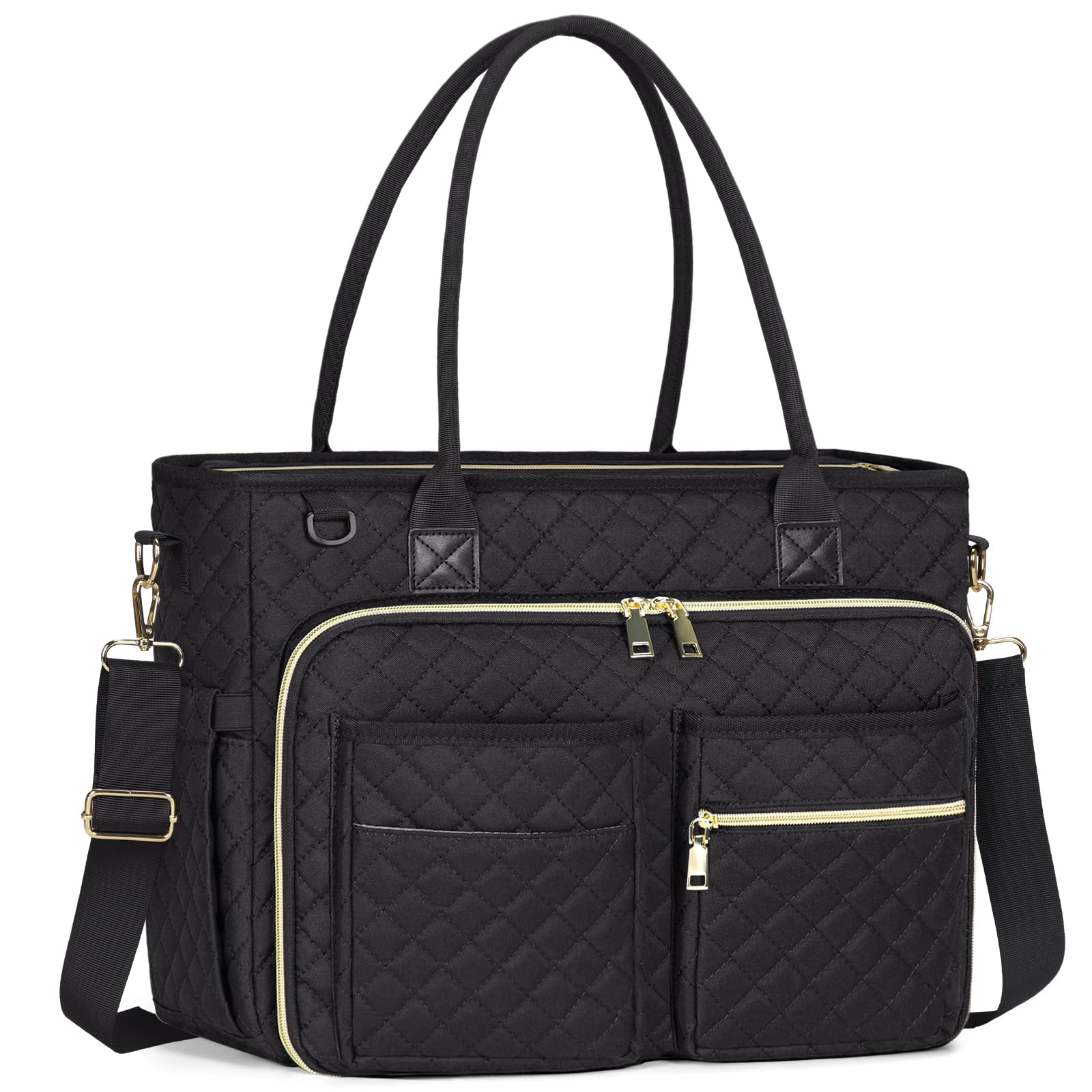 RAINSMORE 17.3 inch Laptop Tote Bag for Women | Insulated Work Briefcase