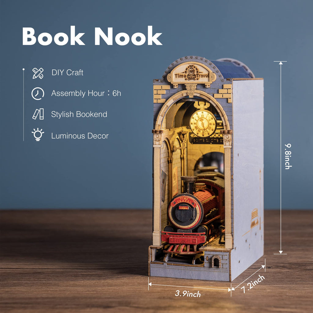 Rolife DIY Book Nook Kit – 3D Wooden Puzzle Miniature with LED Light