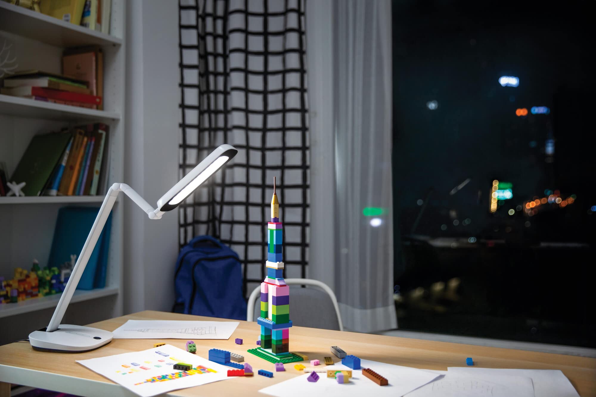 Philips RobotPlus LED Desk Lamp | 14W Cool White Light for Study