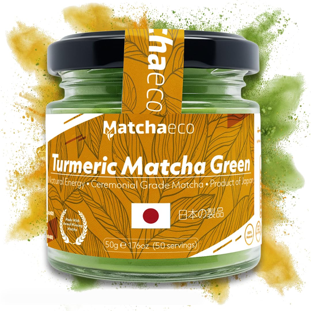 Matchaeco Turmeric Golden Glow Matcha - Ceremonial Grade Green Tea 50g