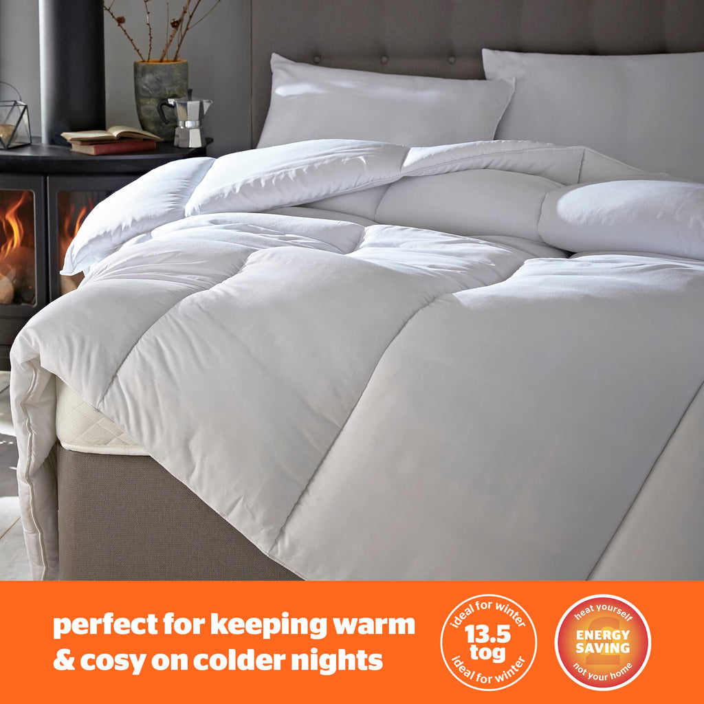 Silentnight Double Decker Duvet – 18 Tog Winter Quilt Hypoallergenic