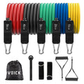 VEICK Resistance Bands Set | 5-Piece Fitness Tubes with Handles - 150lbs