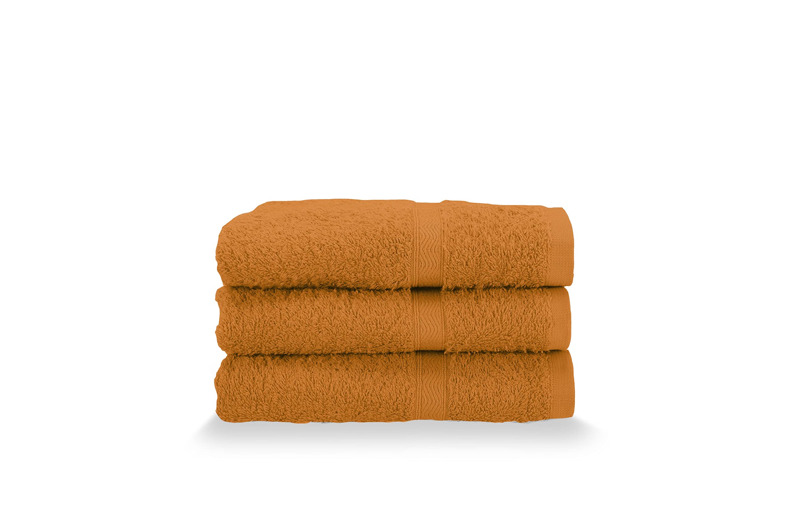 Gabel Guest Towels – Set of 3 Pure Cotton Sponge – Burnt, 40x60 cm