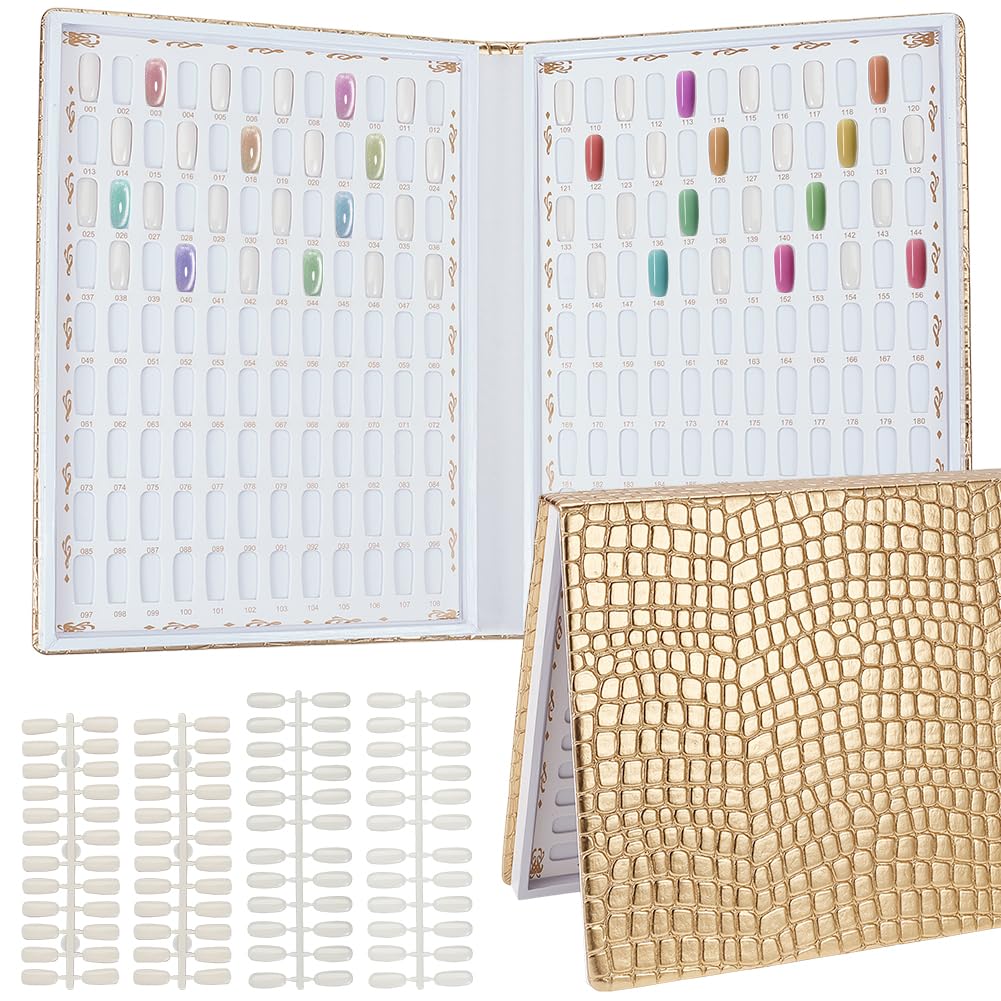 BENECREAT 216 Color Nail Display Chart | Book Style with 480 Tips