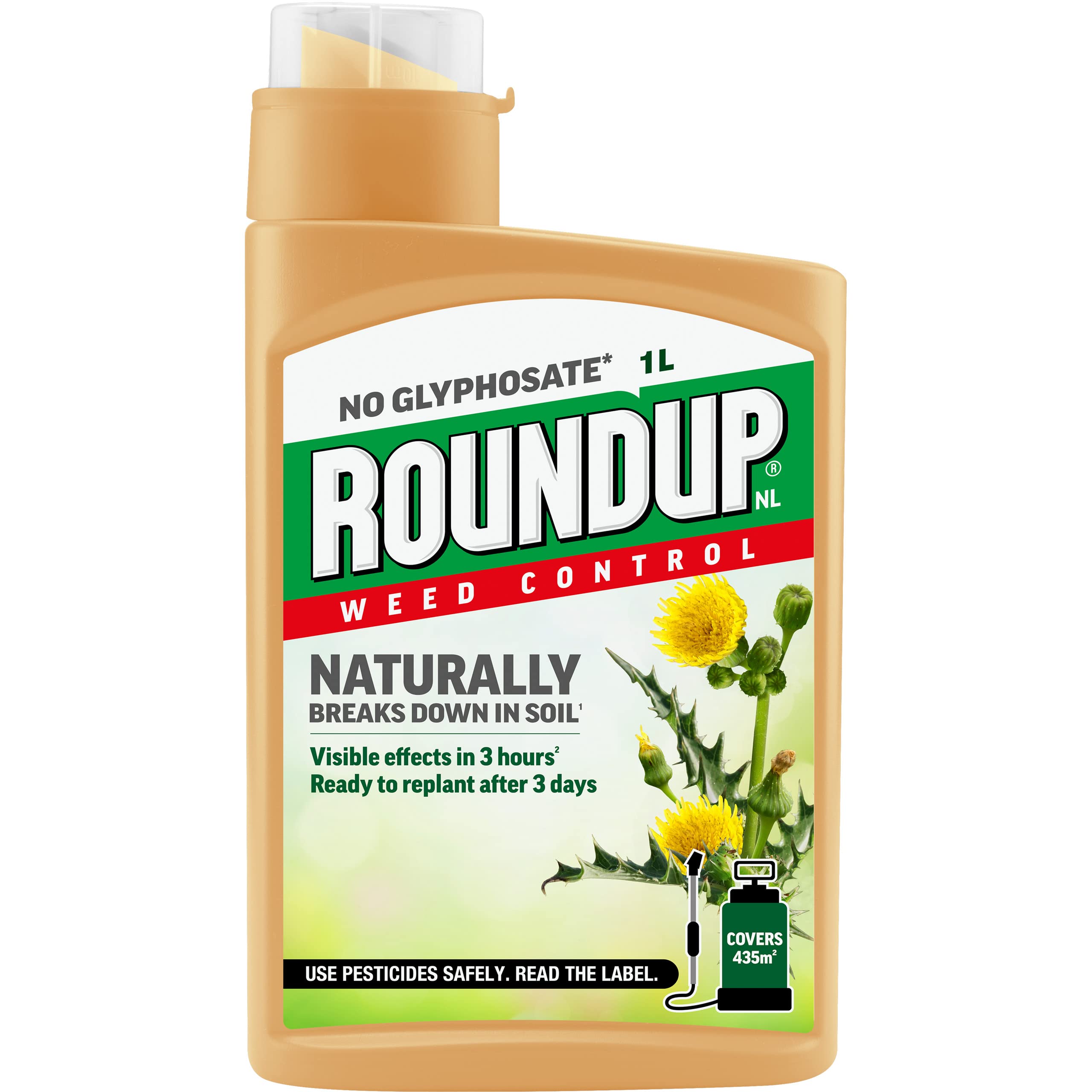 Roundup Naturals Weed Killer Concentrate – Glyphosate-Free, 1 Litre