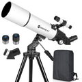 80mm Refractor Telescope for Adults & Beginners with Backpack