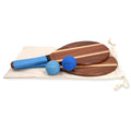 Navaris Frescobol Beach Rackets Set – 2 Varnished Wooden Paddles