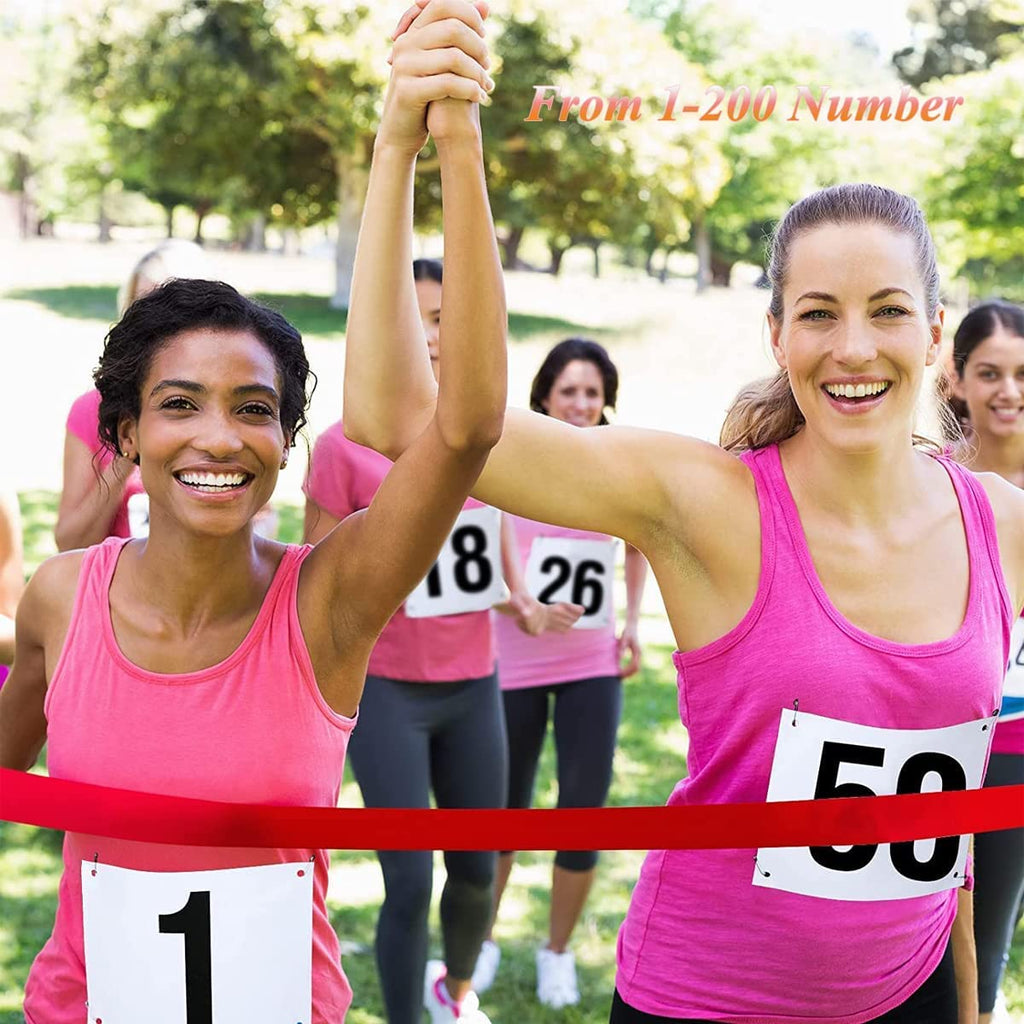 Kyzistn Tyvek Running Race Bibs 1-200 | Waterproof Marathon Numbers