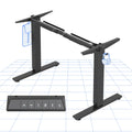 FLEXISPOT Height Adjustable Electric Standing Desk Frame Ergonomic Sit-stand Workstation with Memory Smart Panel EN12 Stage | Black - image 1