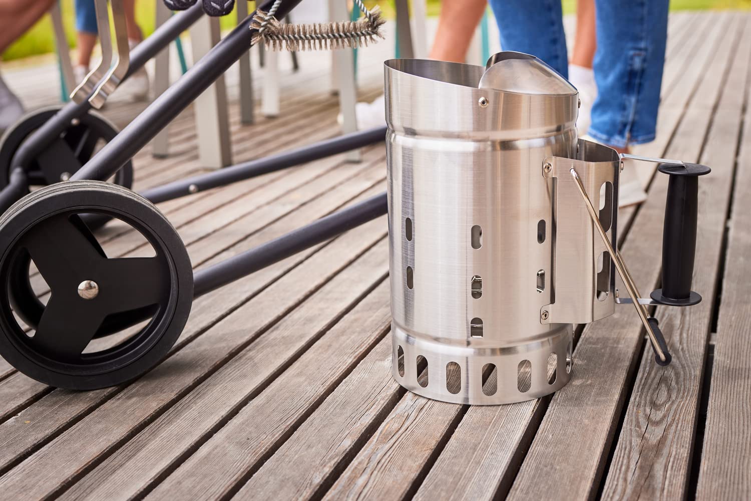 Rösle Charcoal Starter | Stainless Steel BBQ Grill Chimney - 2kg Capacity