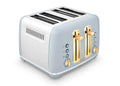 Morphy Richards Accents 4 Slice Toaster | Ocean Grey & Gold | 2200W