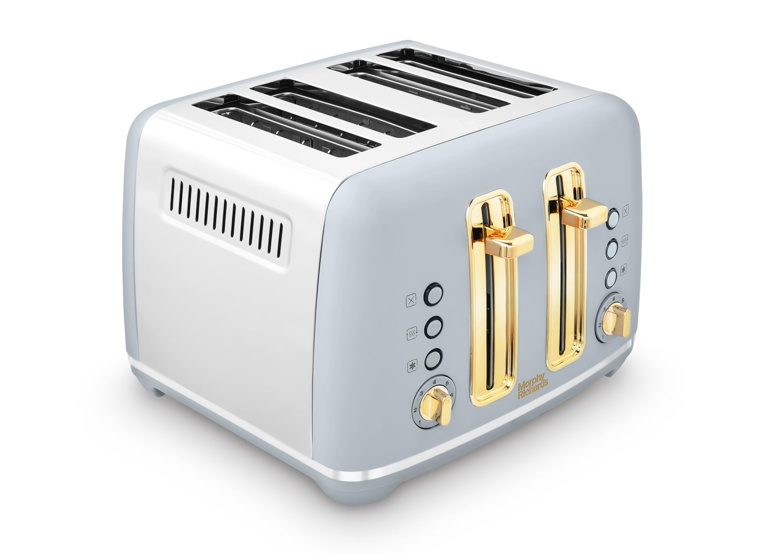 Morphy Richards Accents 4 Slice Toaster | Ocean Grey & Gold | 2200W
