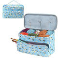 Aeelike Large Knitting Bag | Portable Yarn Storage Organizer | Blue Bees