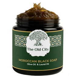 Moroccan Black Beldi Soap – Olive Oil & Laurel (250ml)