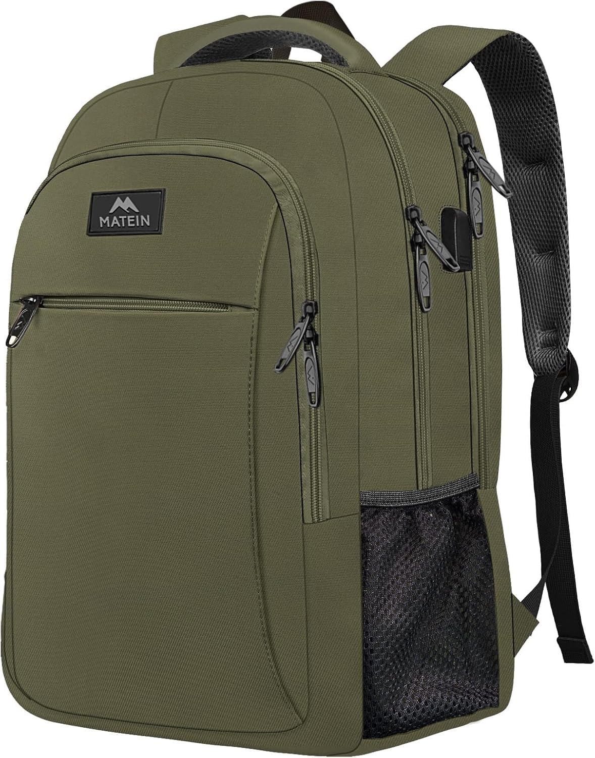 15.6 Inch Laptop Backpack – Water-Resistant Travel Bag in Green