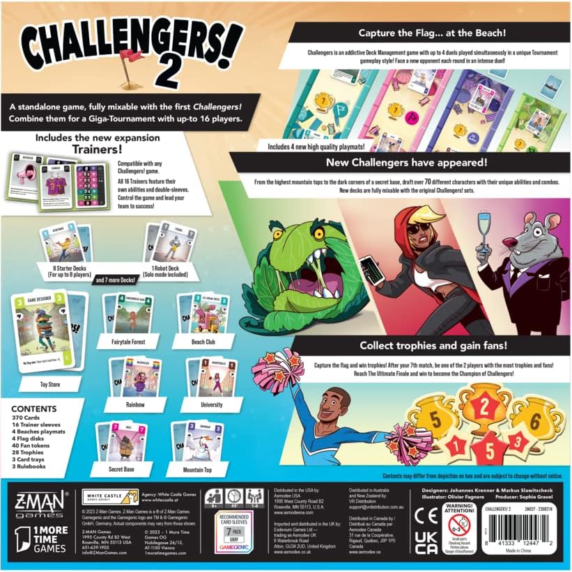 Challengers! Beach Cup Strategy Board Game | Snaps Deck Building