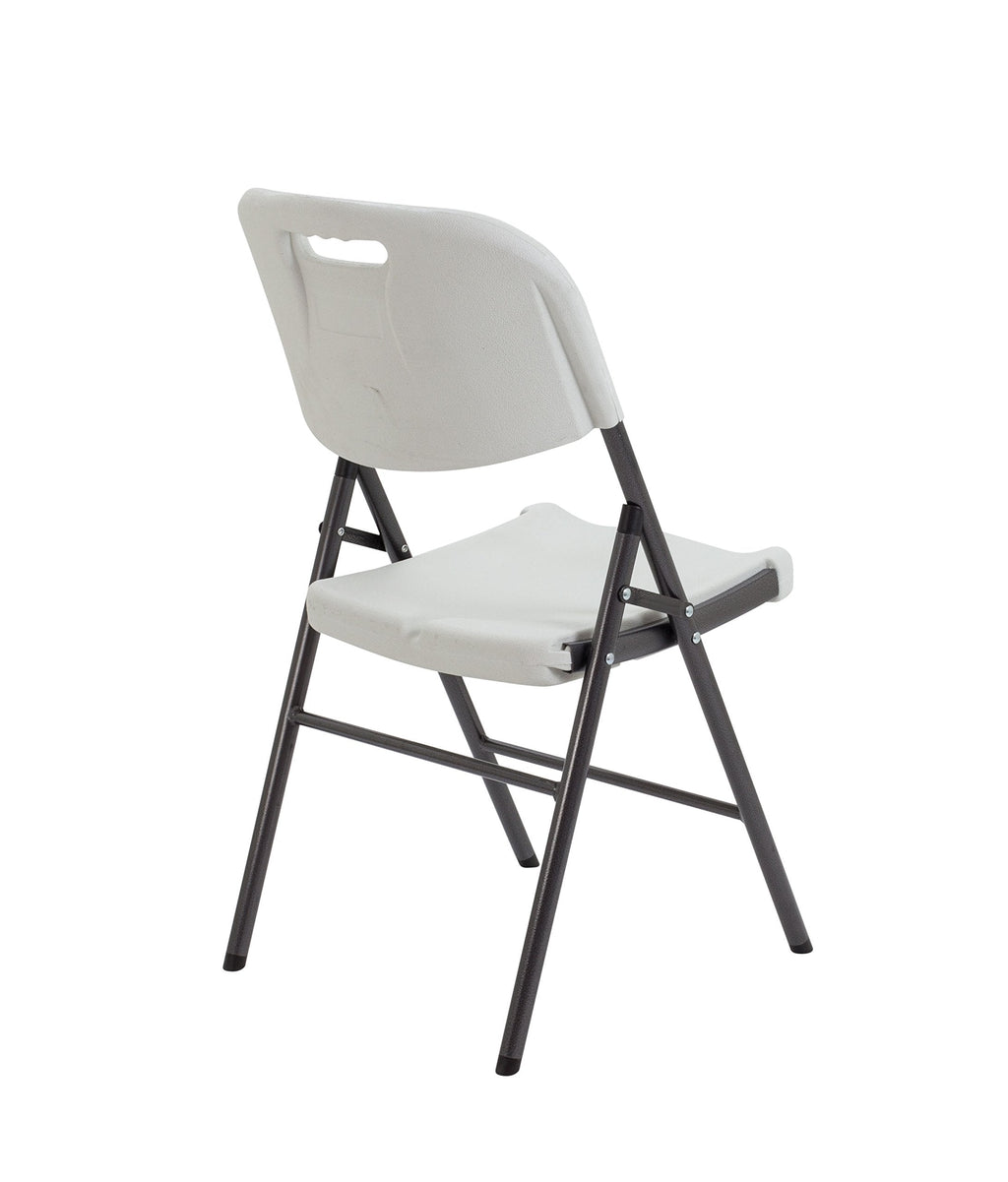 Office Hippo Occasional Folding 4 Leg Chair, Plastic, White - image 4