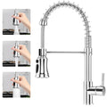 Hanviter Pull Out Kitchen Mixer Tap | 360° Swivel 3-Spray Chrome Faucet