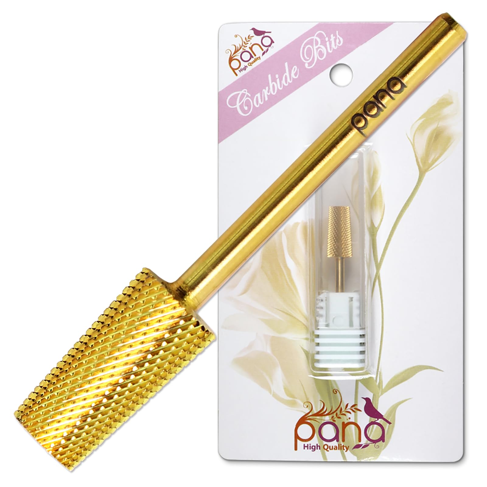 Pana Gold Tapered Barrel Nail Drill Bit - Extra Fine Grit 3/32" Shank