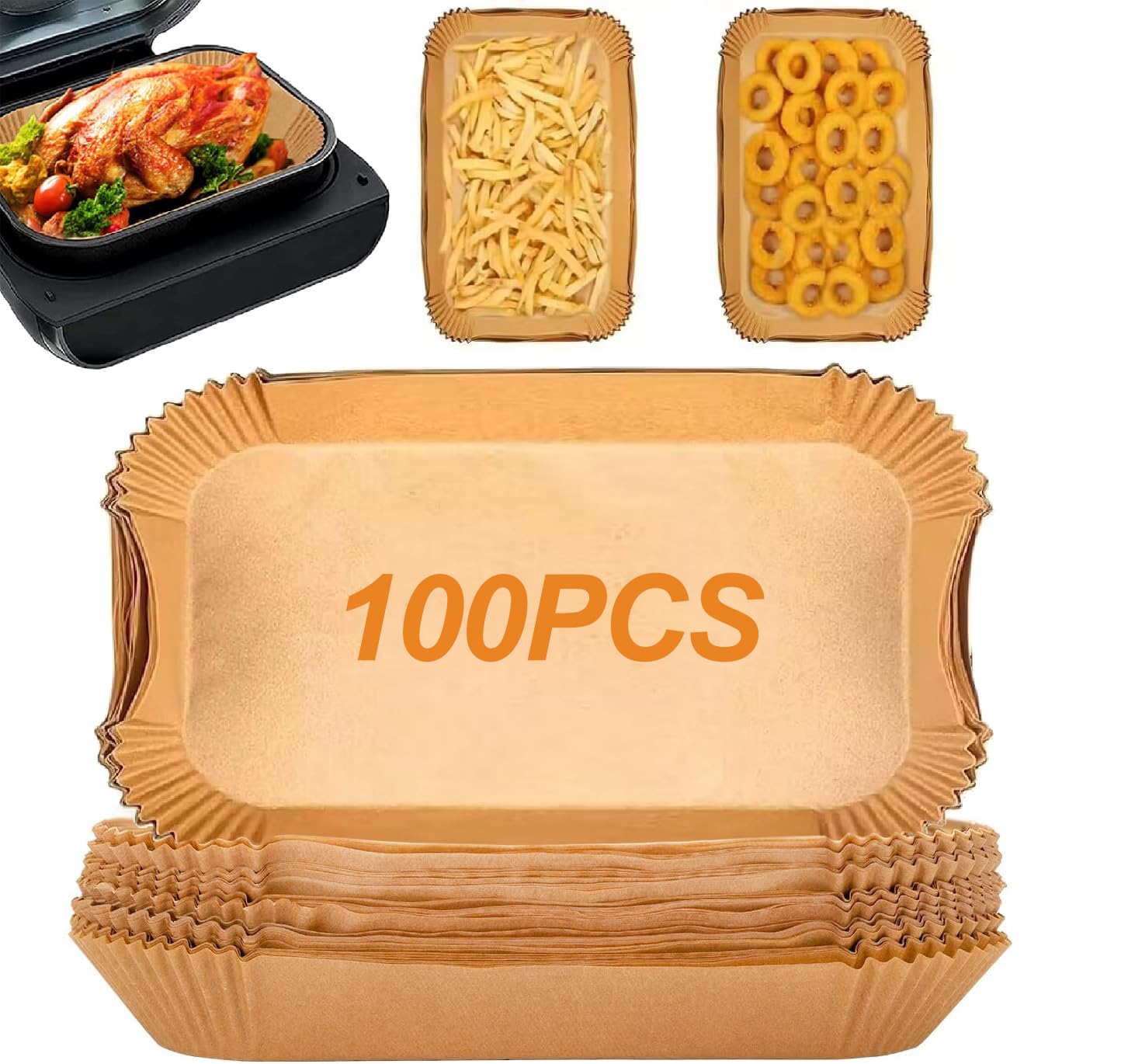 Air Fryer Liners for Ninja Foodi MAX AG551UK - 100PCS