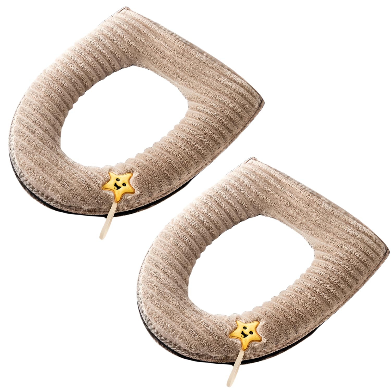 Jolof Store 2-Piece Washable Soft Toilet Seat Cover Pads with Handle