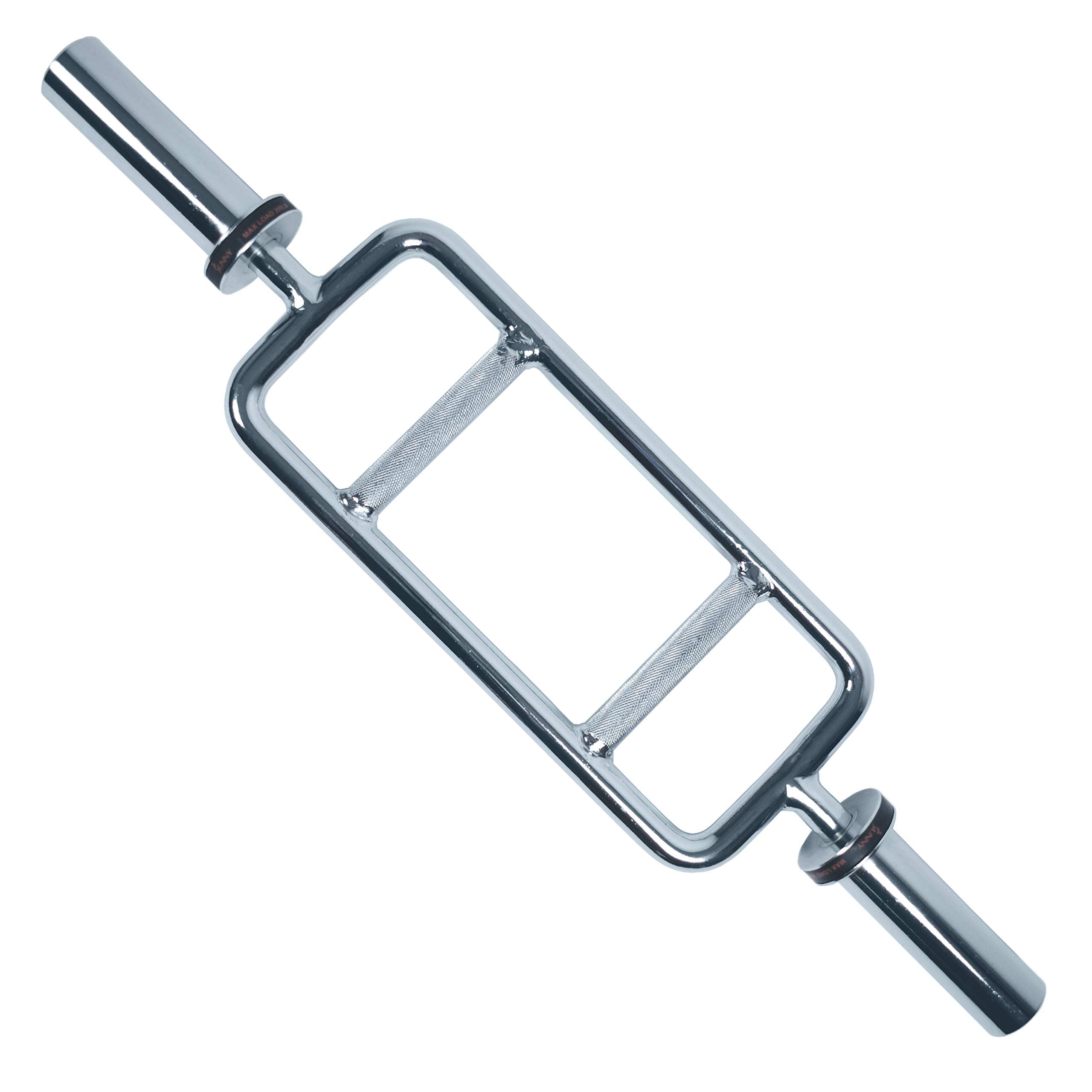 Sunny Health & Fitness 34" Olympic Triceps Bar with Ring Collars