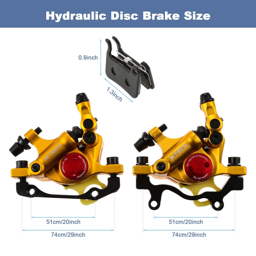 Mgoodoo MTB Hydraulic Disc Brake Set - Gold Line Pulling 160mm