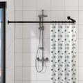 Jolof Store L-Shaped Extendable Stainless Steel Shower Curtain Rod