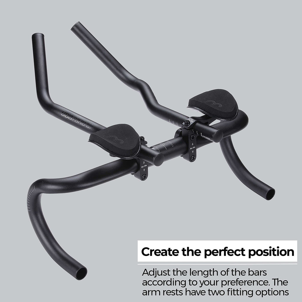 BBB Cycling AeroBase Aluminium Tri Bars – Ergo-Bend Aerobars for Road Bikes