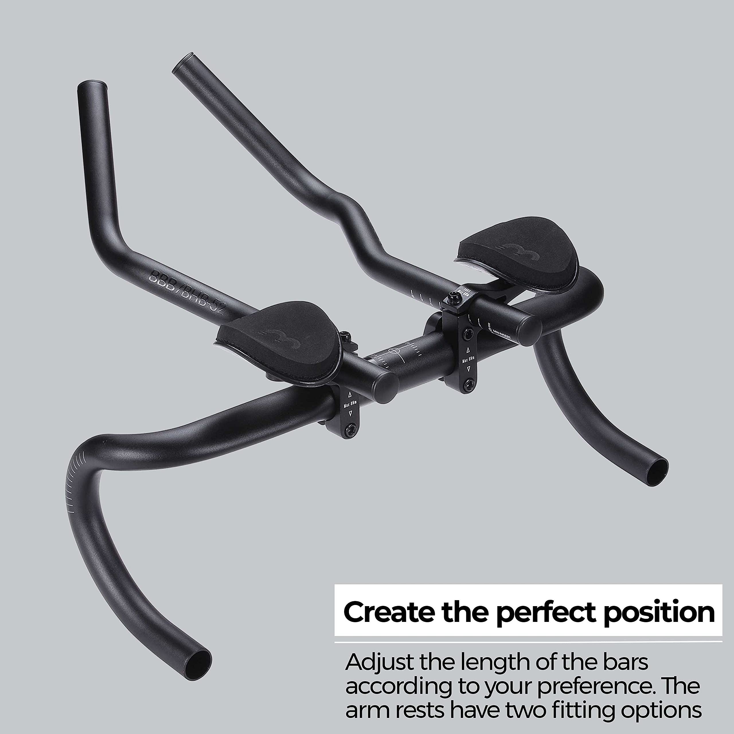 BBB Cycling AeroBase Aluminium Tri Bars – Ergo-Bend Aerobars for Road Bikes