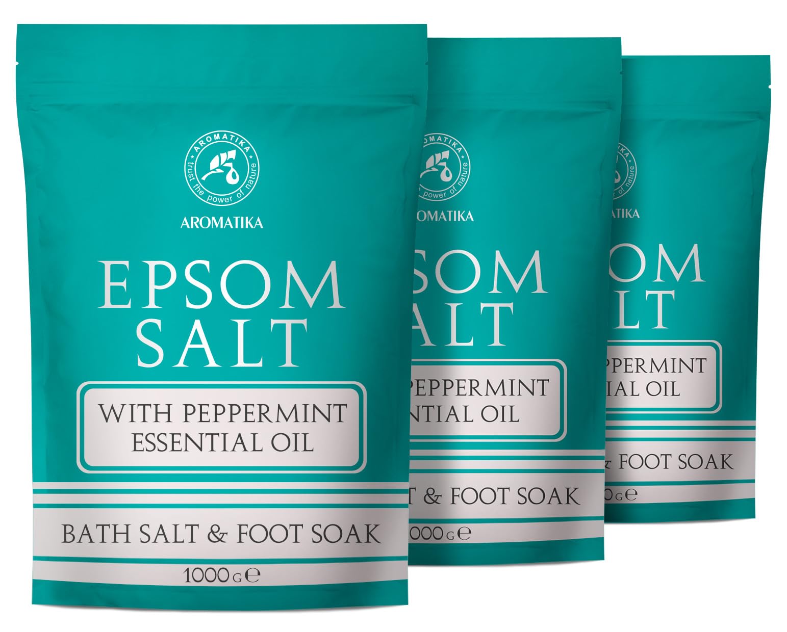 Peppermint Epsom Bath Salt - 3000g Pure Magnesium Sulphate