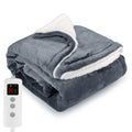 PROALLER Heated Blanket Electric Throw | Flannel Sherpa, 10 Heat Settings