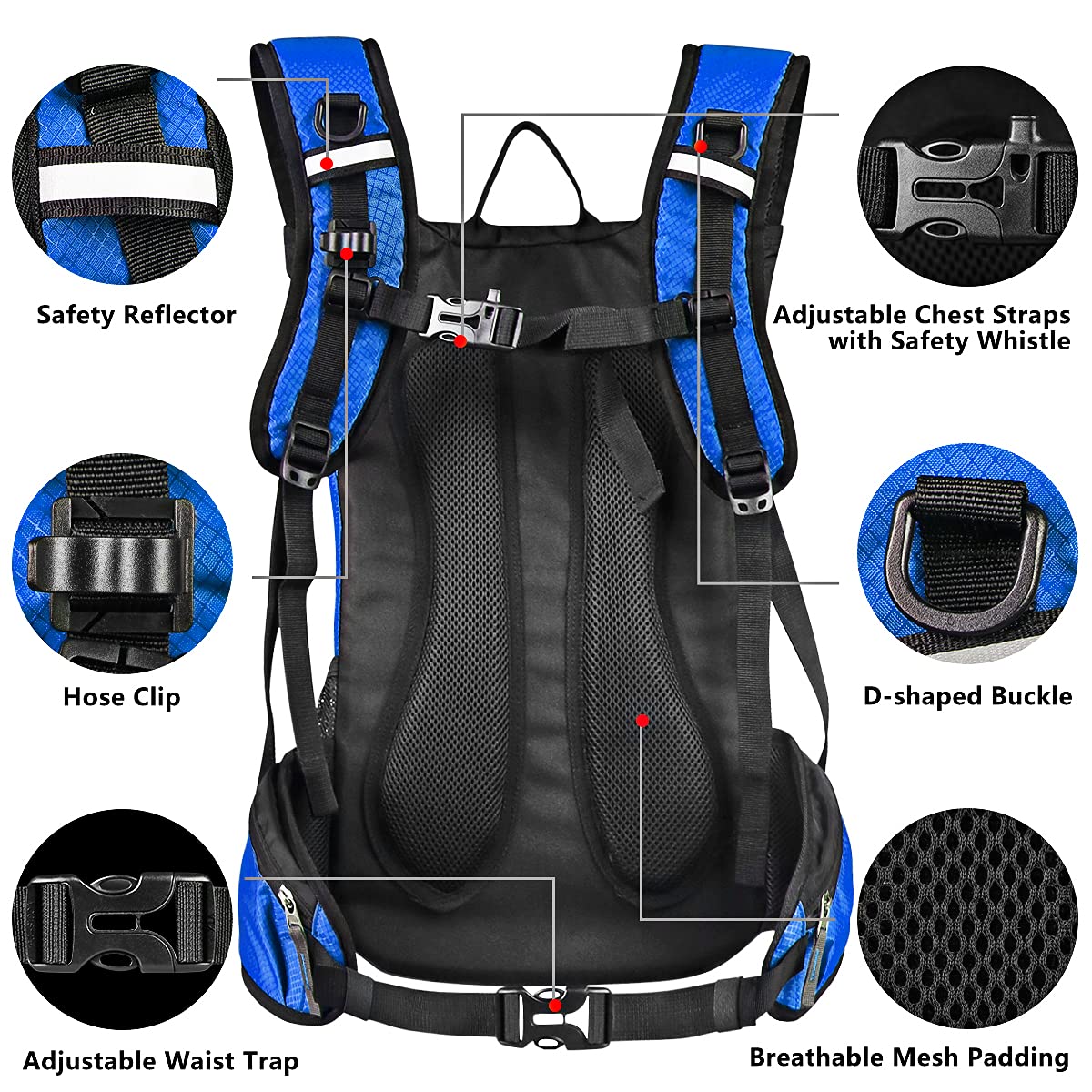 Lunidry Insulated Hydration Backpack | 2L Leak-Proof Water Bladder Daypack