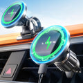 LISEN 15W MagSafe Car Mount Charger for iPhone 17 Pro Max – Magnetic